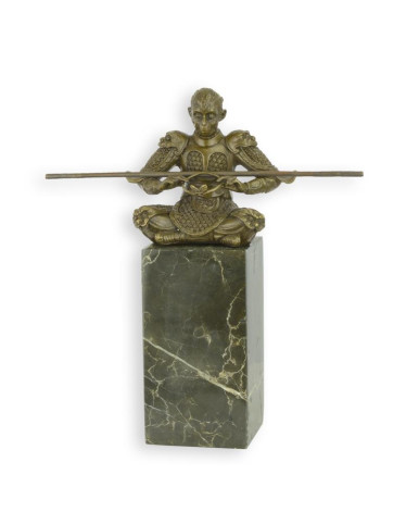 Bronzen Chinese krijger aap beeld