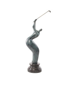 Modern bronzen beeld golfer type 1