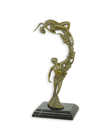 Bronzen beeld jong koppel