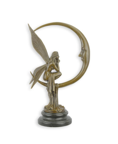 Bronzen beeld maanfee