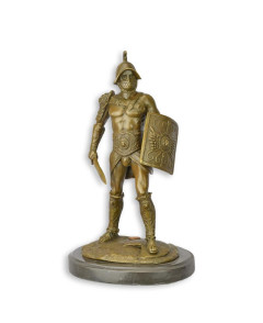 Bronzen Romeinse gladiator beeld