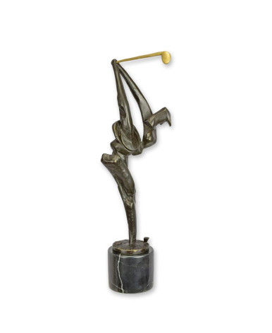 Modern bronzen beeld golfer type 2