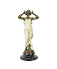 Bronzen nimf van de vallei beeld Bronzen nimf van de vallei beeld