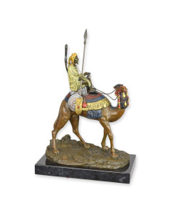 Bronzen dromedaris met ruiter beeld type 1