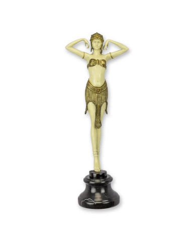 Bronzen scarabee danseres beeld Bronzen scarabee danseres beeld