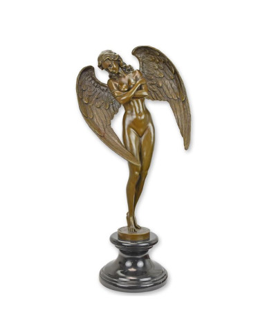 Bronzen gevleugelde nacht beeld Bronzen gevleugelde nacht beeld