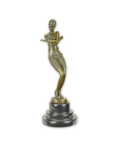 Bronzen verlegen danseres beeld