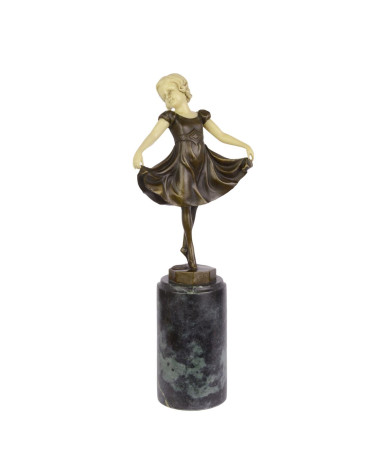Hars gemonteerd bronzen beeld genaamd lieselotte