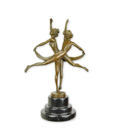Bronzen dansende zussen beeld