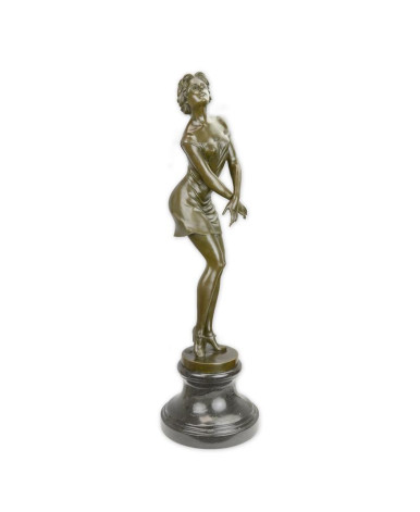Bronzen beeld genaamd pensive Bronzen beeld genaamd pensive