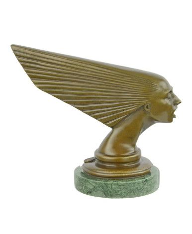 Bronzen art deco auto mascotte geest van de wind beeld Bronzen art deco auto mascotte geest van de wind beeld