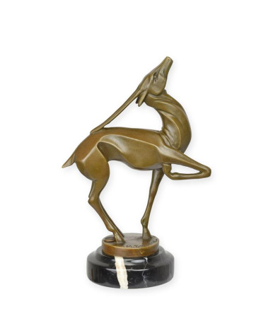Bronzen art deco antilope beeld