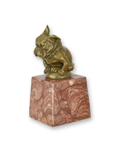 Bronzen bulldog auto mascotte beeld Bronzen bulldog auto mascotte beeld