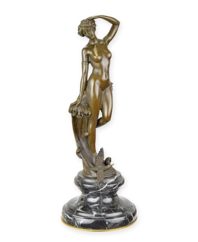 Bronzen beeld nimf Bronzen beeld nimf