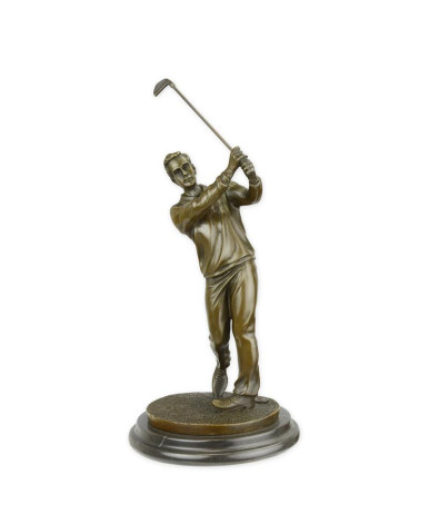 Bronzen golfer beeld type 1
