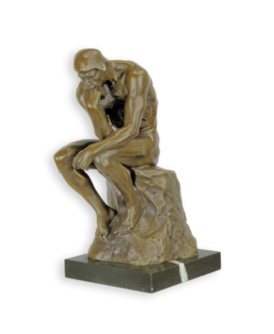 Bronzen denker beeld type 2