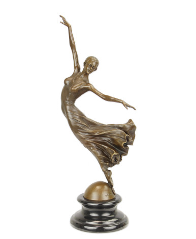 Bronzen beeld zwevende danser Bronzen beeld zwevende danser