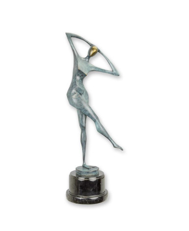 Bronzen beeld van een dansende vrouw Bronzen beeld van een dansende vrouw