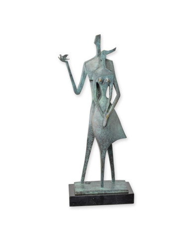 Bronzen beeld modern liefdevol paar Bronzen beeld modern liefdevol paar