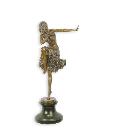 Bronzen art deco danser beeld type 1