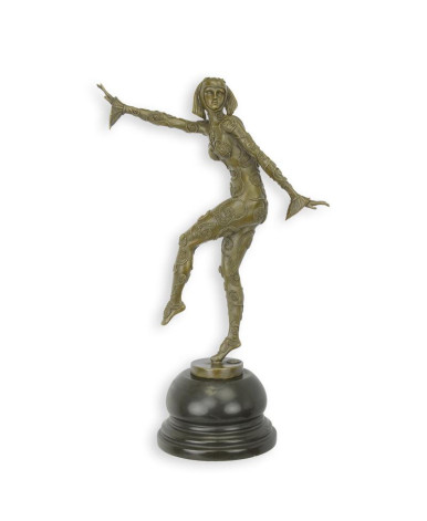 Bronzen dansende zus beeld