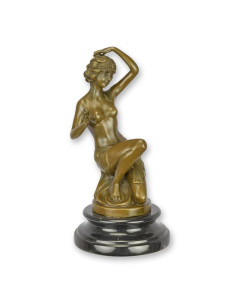 Bronzen oriëntaalse danseres beeld