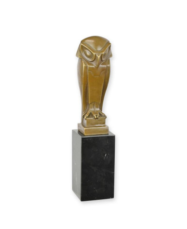 Bronzen art deco beeld van een uil Bronzen art deco beeld van een uil