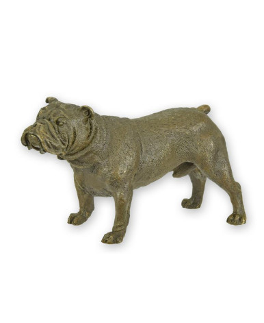 Beeld van een bronzen Engelse bulldog type 1