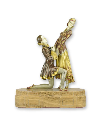 Koudgeschilderd bronzen beeld genaamd Everlasting Love
