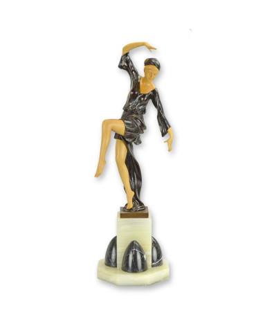 Bronzen houten herfstdanser beeld Bronzen houten herfstdanser beeld