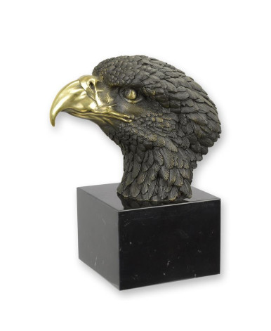 Bronzen beeld van een adelaarskop - 27.8 cm Bronzen beeld van een adelaarskop - 27.8 cm