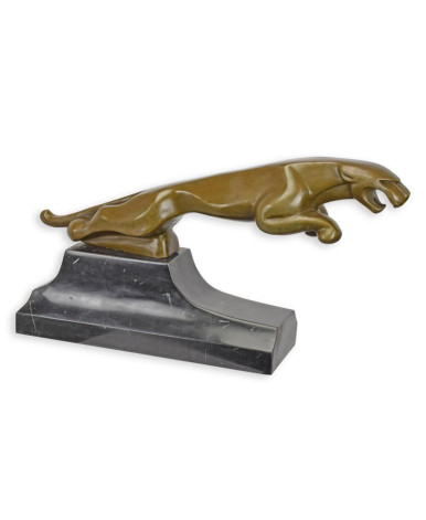 Bronzen jaguar beeld