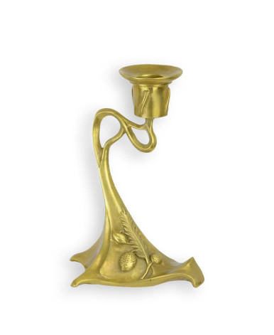 Bronzen art nouveau kandelaar type 1