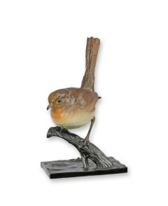 Bronzen roodborst beeld Bronzen roodborst beeld