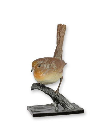 Bronzen roodborst beeld Bronzen roodborst beeld
