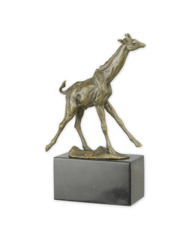 Bronzen beeld van een giraffe