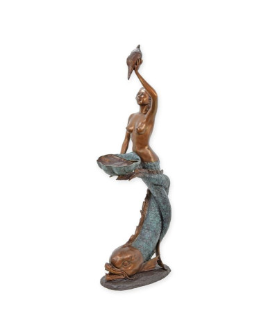 Bronzen zeemeermin fontein beeld type 1 Bronzen zeemeermin fontein beeld type 1