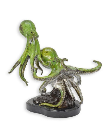 Bronzen octopus paar beeld Bronzen octopus paar beeld