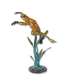 Bronzen springende kikker beeld type 2 Bronzen springende kikker beeld type 2