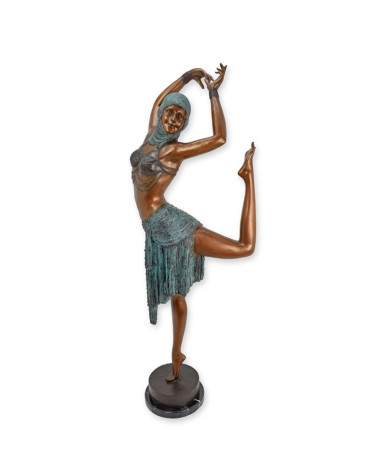 Bronzen art deco danser beeld type 2
