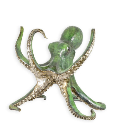 Bronzen octopussy beeld met speciale patina Bronzen octopussy beeld met speciale patina