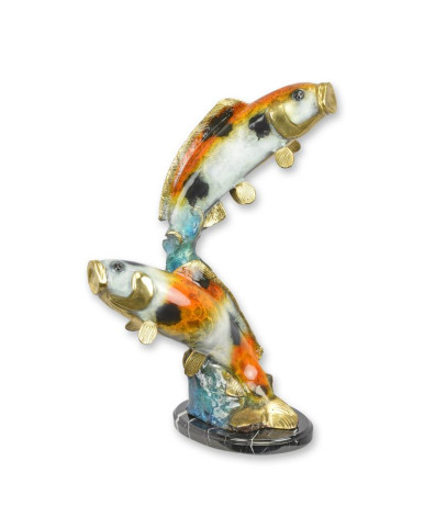 Bronzen koi vissen beeld
