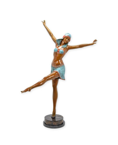 Bronzen danseres van Palmyra beeld gekleurd Bronzen danseres van Palmyra beeld gekleurd