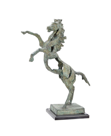 Een doorboord bronzen beeld van een paard type 2