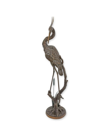 Bronzen reigerfontein type 1