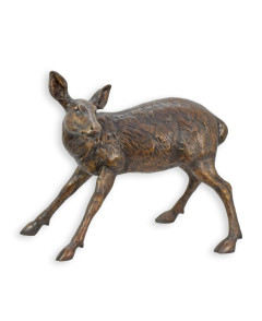 Bronzen baby herten beeld