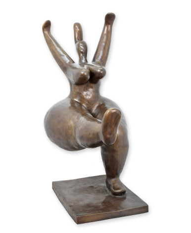 Modern bronzen beeld dame