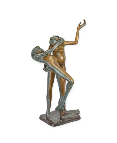 Bronzen dansende kikkers beeld Bronzen dansende kikkers beeld