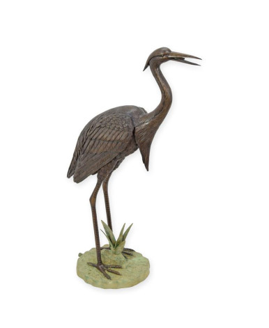 Bronzen reiger fontein beeld type 1 Bronzen reiger fontein beeld type 1