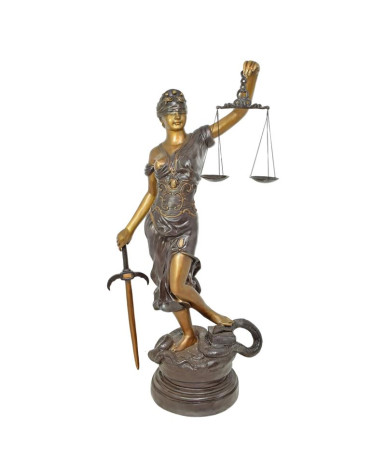Bronzen beeld vrouwe justitia type 4